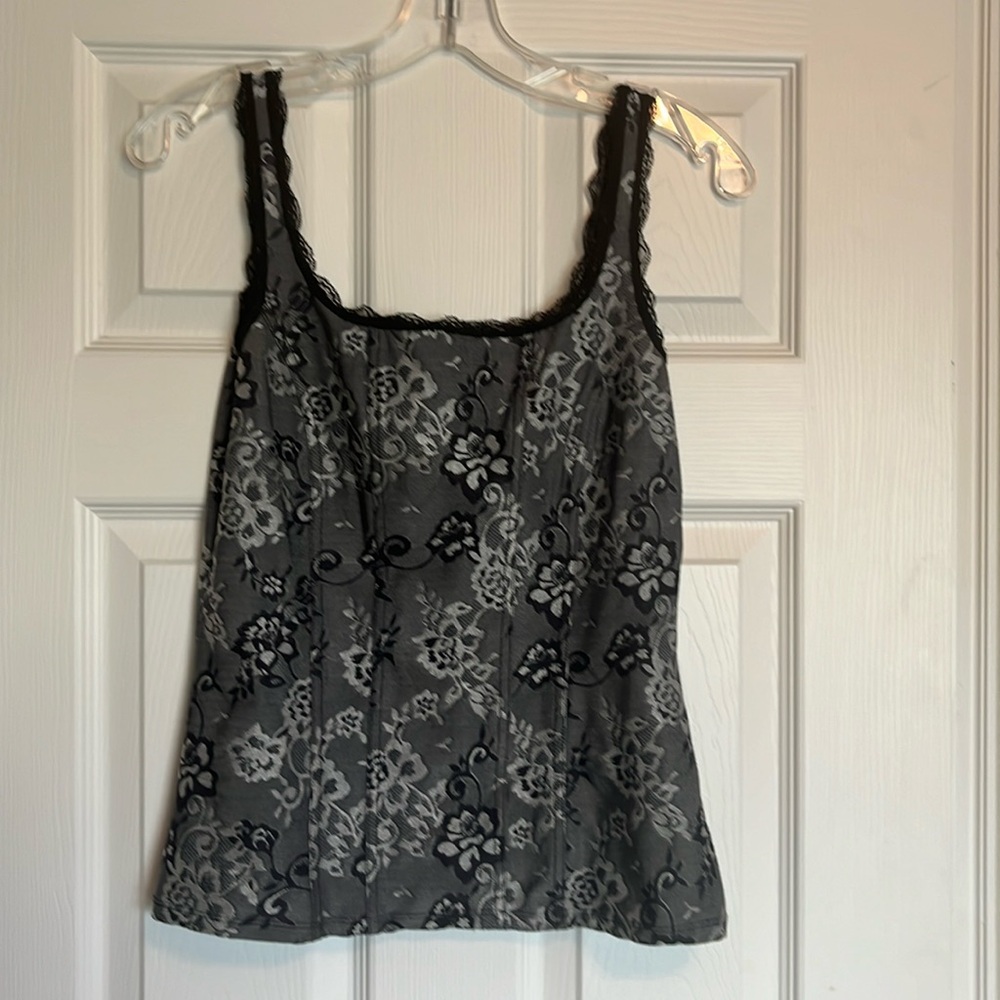 White House Black Market floral brocade camisole, size small